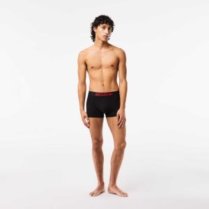 Lacoste 3-Pack x Netflix Jersey Boxers Siyah Kırmızı Beyaz | ON7329158