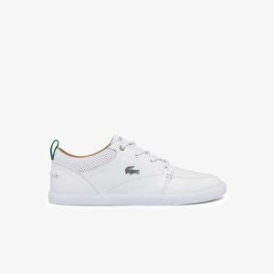 Lacoste Bayliss Deri Perforated Collar Beyaz Beyaz | EF1698273