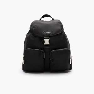 Lacoste Branded Naylon Flap Backpack Renkli | CV5719426