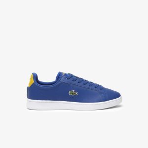 Lacoste Carnaby Pro Deri Heel Pop Mavi Beyaz | IE5092647