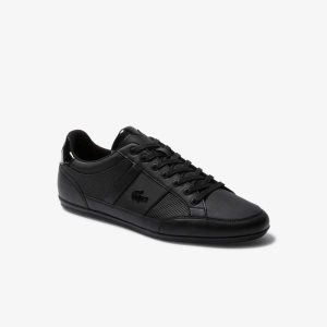 Lacoste Chaymon Perforated Deri Siyah Siyah | NQ2961850