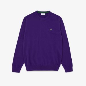 Lacoste Crew Neck Pamuklu Mor | GC3702591