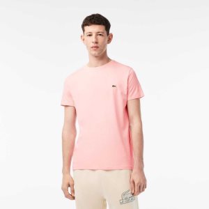 Lacoste Crew Neck Pima Pamuklu Jersey Pembe | HK2708516