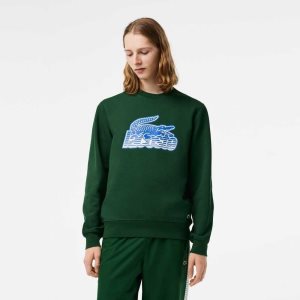 Lacoste Crew Neck Unbrushed Fleece Yeşil | MR3209157