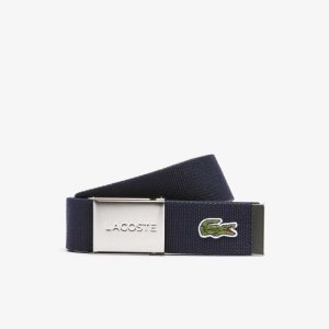 Lacoste Engraved Tokalı Woven Fabric Lacivert Mavi | QE4810652