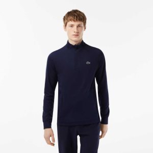 Lacoste Half Zip Golf Lacivert Mavi | YE5326941