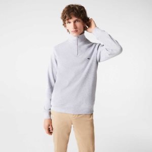 Lacoste Half Zip Pamuklu Gri | XV9086147