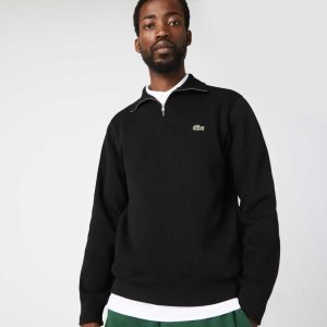 Lacoste Half Zip Pamuklu Siyah | VB3407896