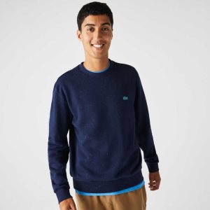 Lacoste Klasik Fit Speckled Print Fleece Lacivert Mavi | KY9810724