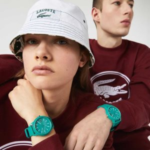 Lacoste L.12.12 3 Hands Green Silikon Siyah | EI4835269