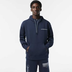 Lacoste Loose Fit Hoodie Mavi | YC2374159