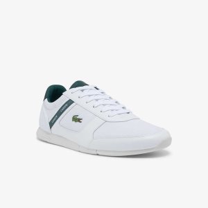 Lacoste Menerva Spor Deri Beyaz Koyu Yeşil | XY9146708