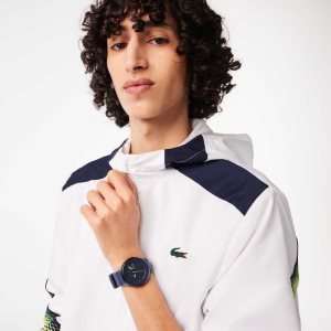 Lacoste Ollie 3 Hands Blue Silikon Mavi | QZ5792184