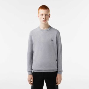 Lacoste Organic Pamuklu Crew Neck Gri | AO8915023