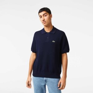 Lacoste Organic Pamuklu Polo Neck Lacivert Mavi | UE6018253