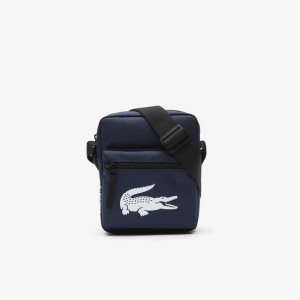 Lacoste Recycled Fiber Shoulder Lacivert | IP5970421