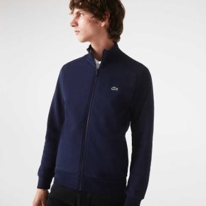 Lacoste Regular Fit Brushed Fleece Zippered Lacivert Mavi | BY1864532