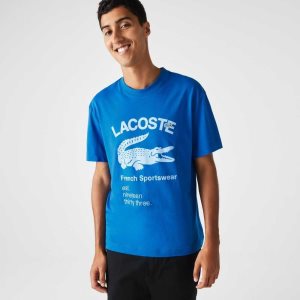 Lacoste Relaxed Fit Crocodile Mavi | YR4276531