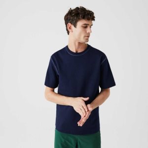 Lacoste Reversible Pamuklu Blend Pique Lacivert Mavi Mavi | VS5719682