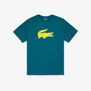 Lacoste SPORT Big Fit Nefes Alabilir Logo Yeşil Sarı | RC7062419