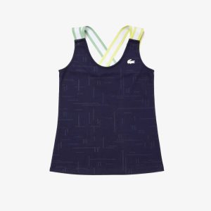 Lacoste SPORT Close-Fitting Tank Lacivert Mavi Beyaz | QA5348792