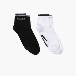 Lacoste SPORT Low-Cut Pamuklu Sock Two-Pack Siyah Beyaz | AD8397152