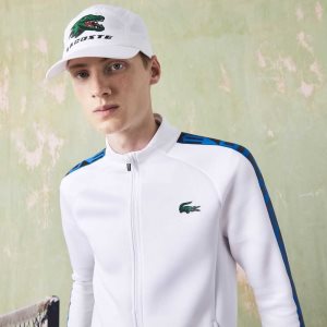 Lacoste SPORT Printed Zip Tenis Beyaz | VY1438570