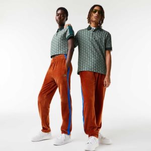 Lacoste Side Contrast Band Trackpants Kahverengi | QY0984653