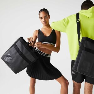 Lacoste Signature Print Su-Repellent Tote Açık Yeşil | WL6735012