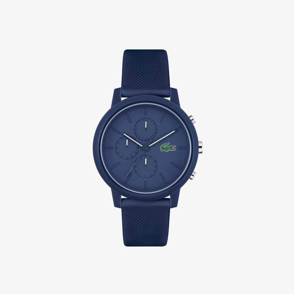 Lacoste 12.12 Chrono Blue Silikon Mavi | IN5962370