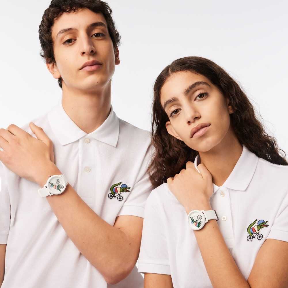 Lacoste 12.12 x Netflix Sex Education 3 Hands Silikon Beyaz | QV5921847