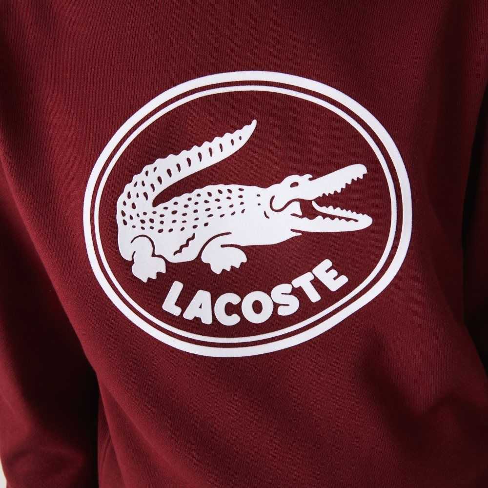 Lacoste 3D Logo Organic Pamuklu Fleece Bordo | WN6481235