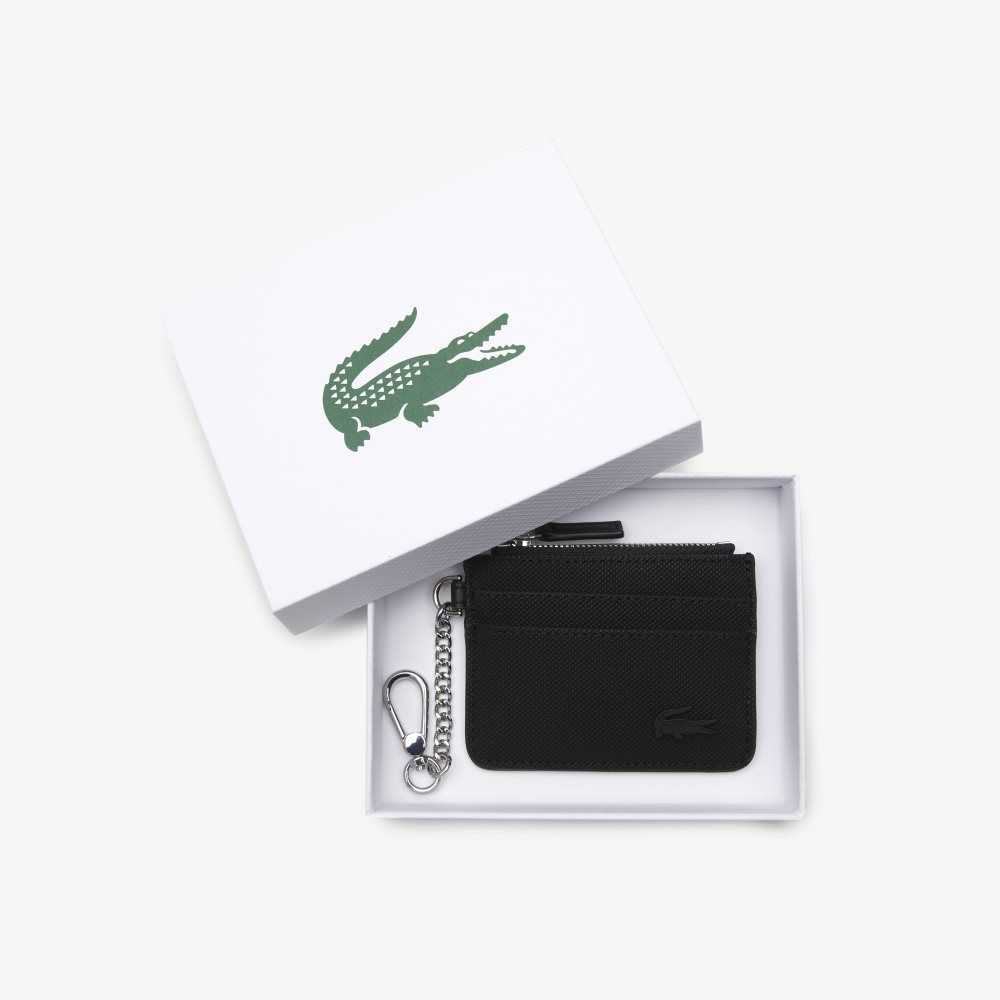 Lacoste 4 Slot Zipped Card Holder Siyah | MT6350982