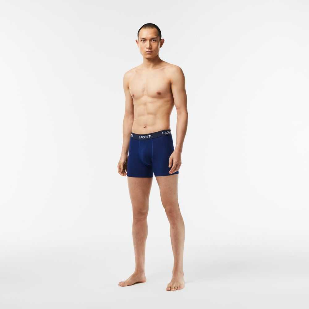 Lacoste 5-Pack Logo Belli Boxers Lacivert Mavi | UA0193754