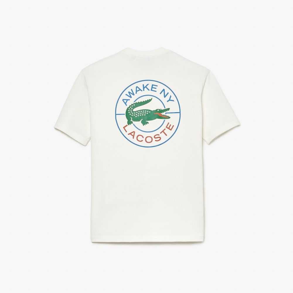 Lacoste AWAKE NY Logo Pamuklu Pique Beyaz | IJ6591207