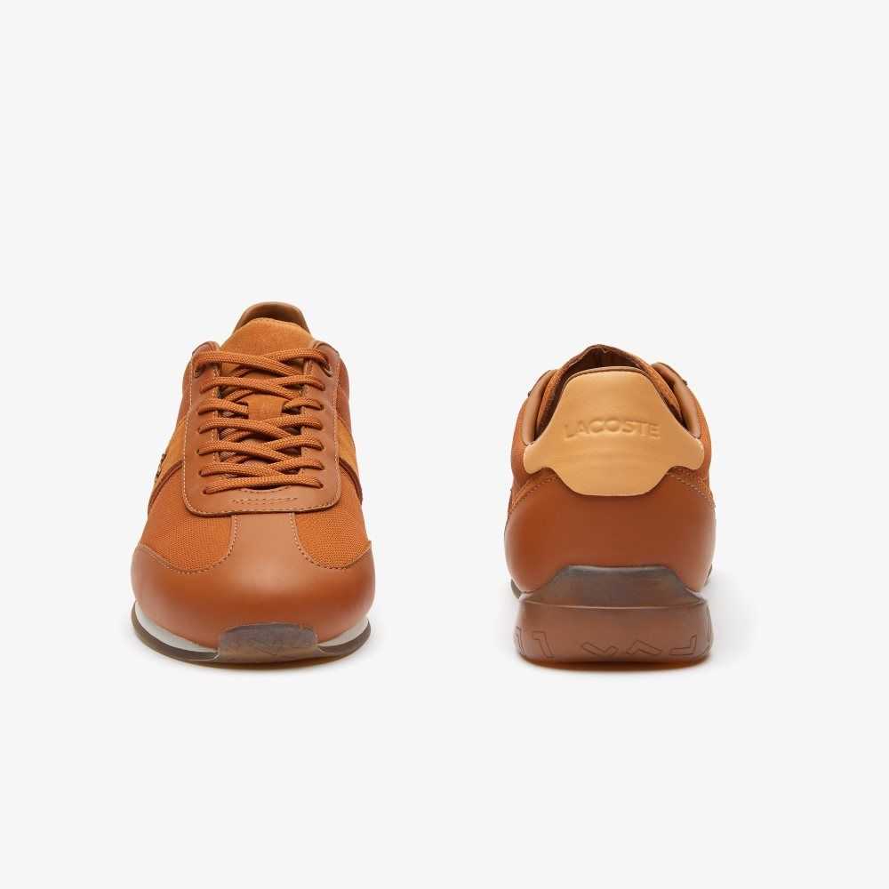 Lacoste Angular Popped Heel Kahverengi Beyaz | HE3072681