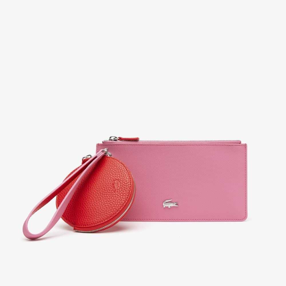 Lacoste Anna Reversible Double Pouch with Lanyard Renkli | CR8317694