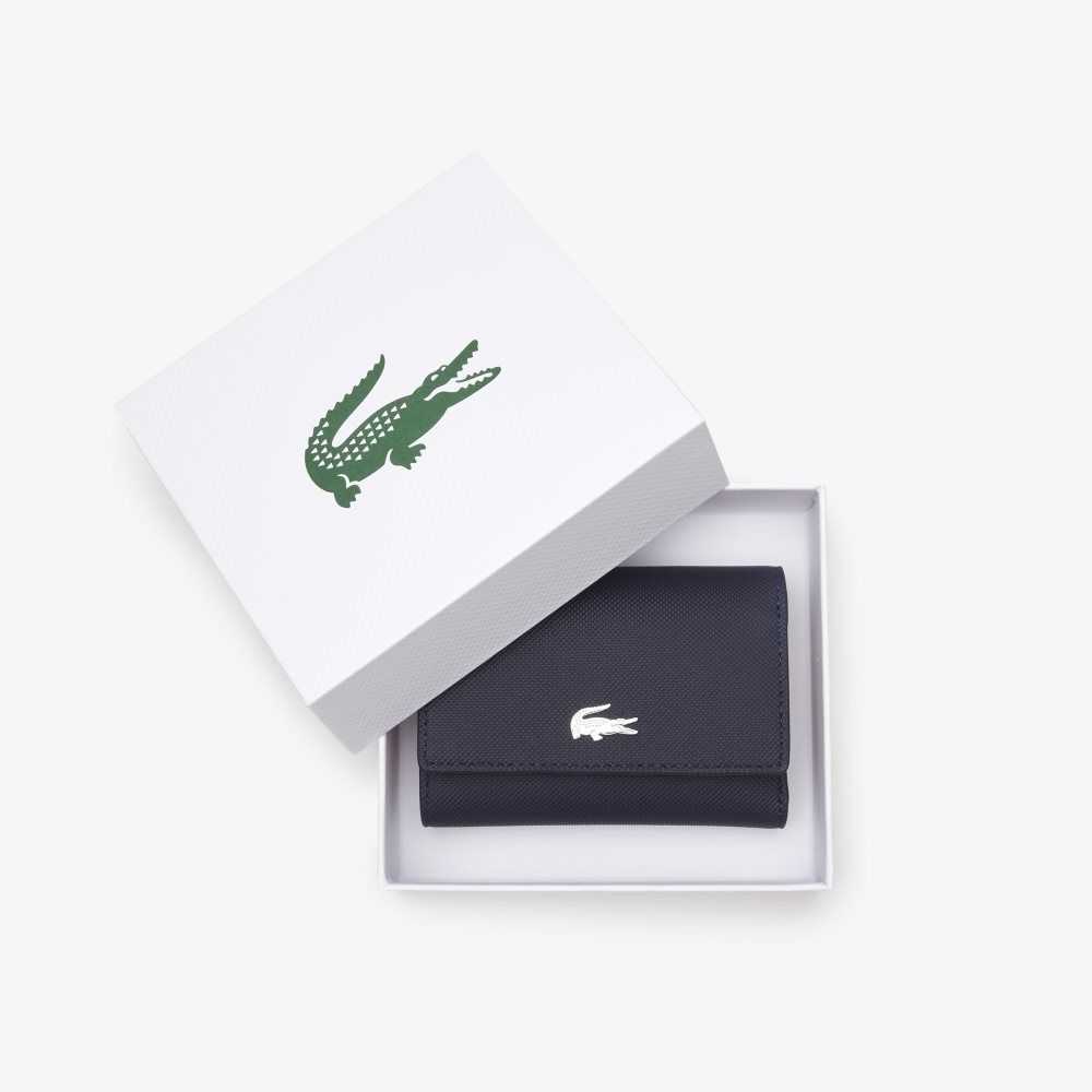 Lacoste Anna Snap Front Wallet Mavi Koyu Kırmızı | DZ5830492