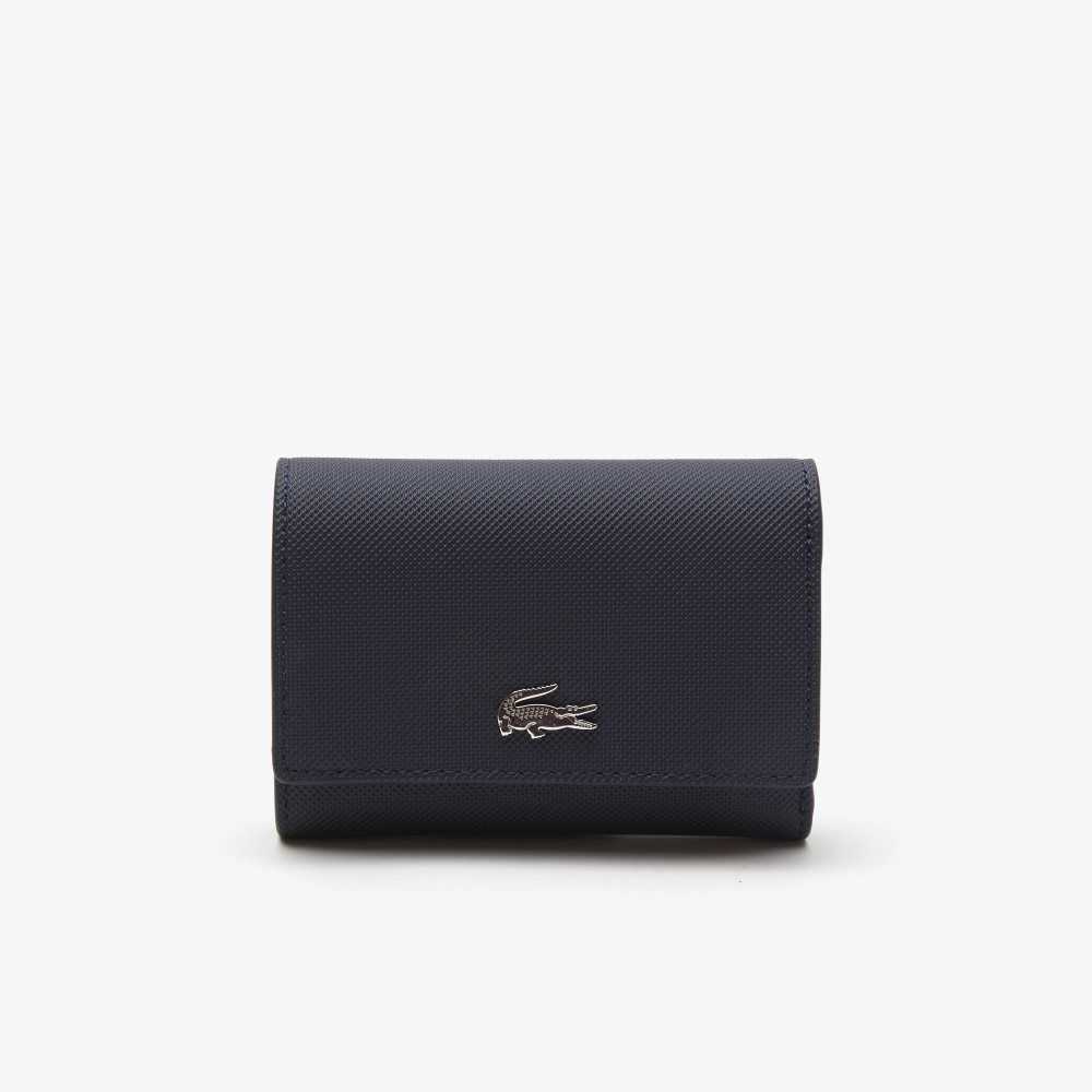 Lacoste Anna Snap Front Wallet Mavi Koyu Kırmızı | DZ5830492