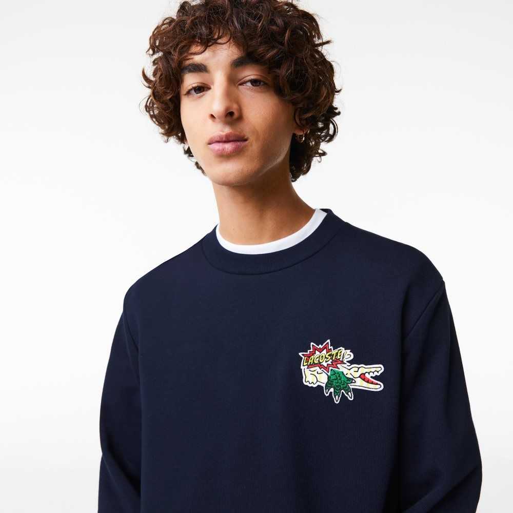 Lacoste Badge Organic Pamuklu Lacivert Mavi | IR7429301