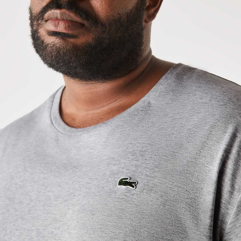 Lacoste Big Fit Crew Neck Pamuklu Jersey Gri | LV4203619