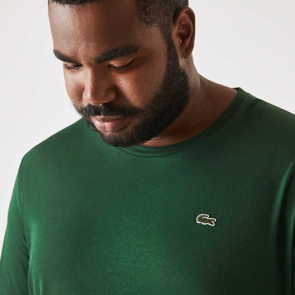 Lacoste Big Fit Crew Neck Pamuklu Jersey Yeşil | VH9736504