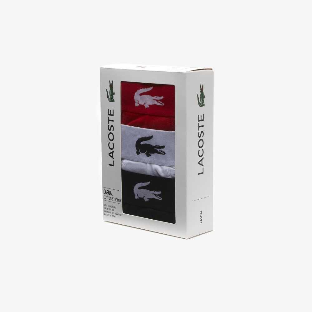 Lacoste Branded Jersey Trunk 3-Pack Renkli | CX4827093