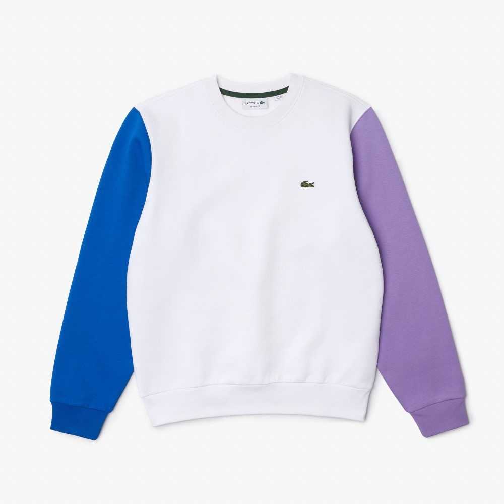 Lacoste Brushed Fleece Beyaz Mavi Mor | LH3652984