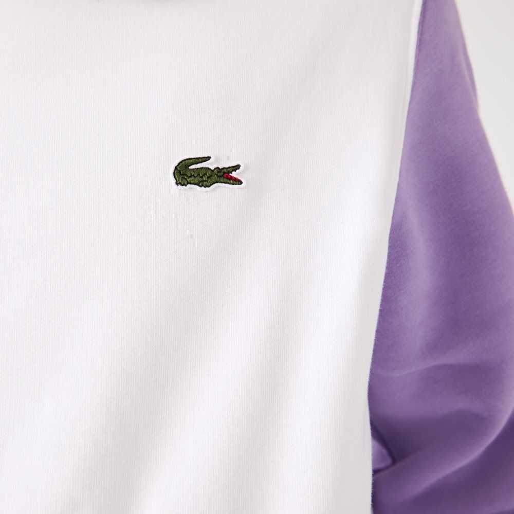 Lacoste Brushed Fleece Beyaz Mavi Mor | LH3652984