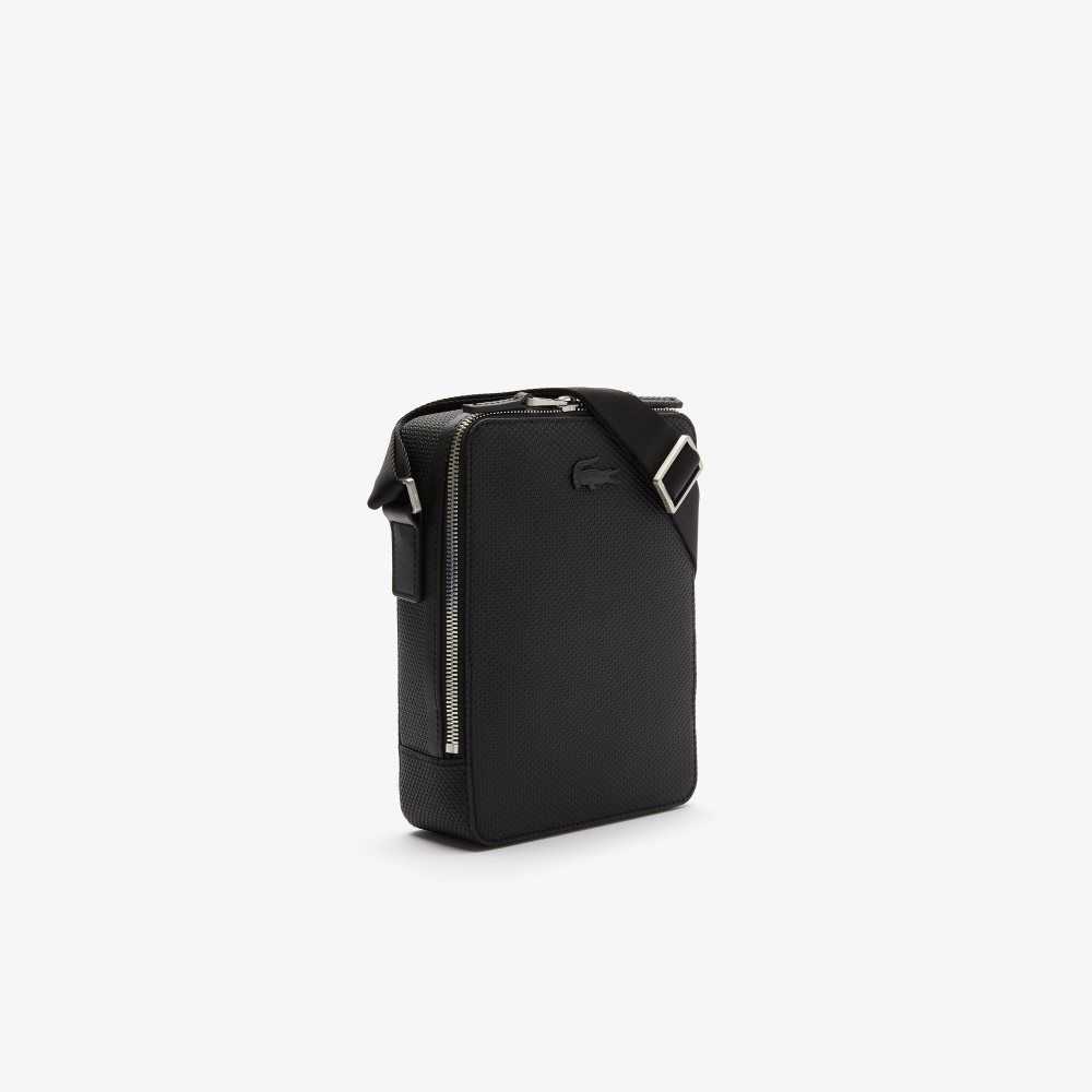 Lacoste Chantaco Matte Stitched Deri Vertical Camera Siyah | OL7813946