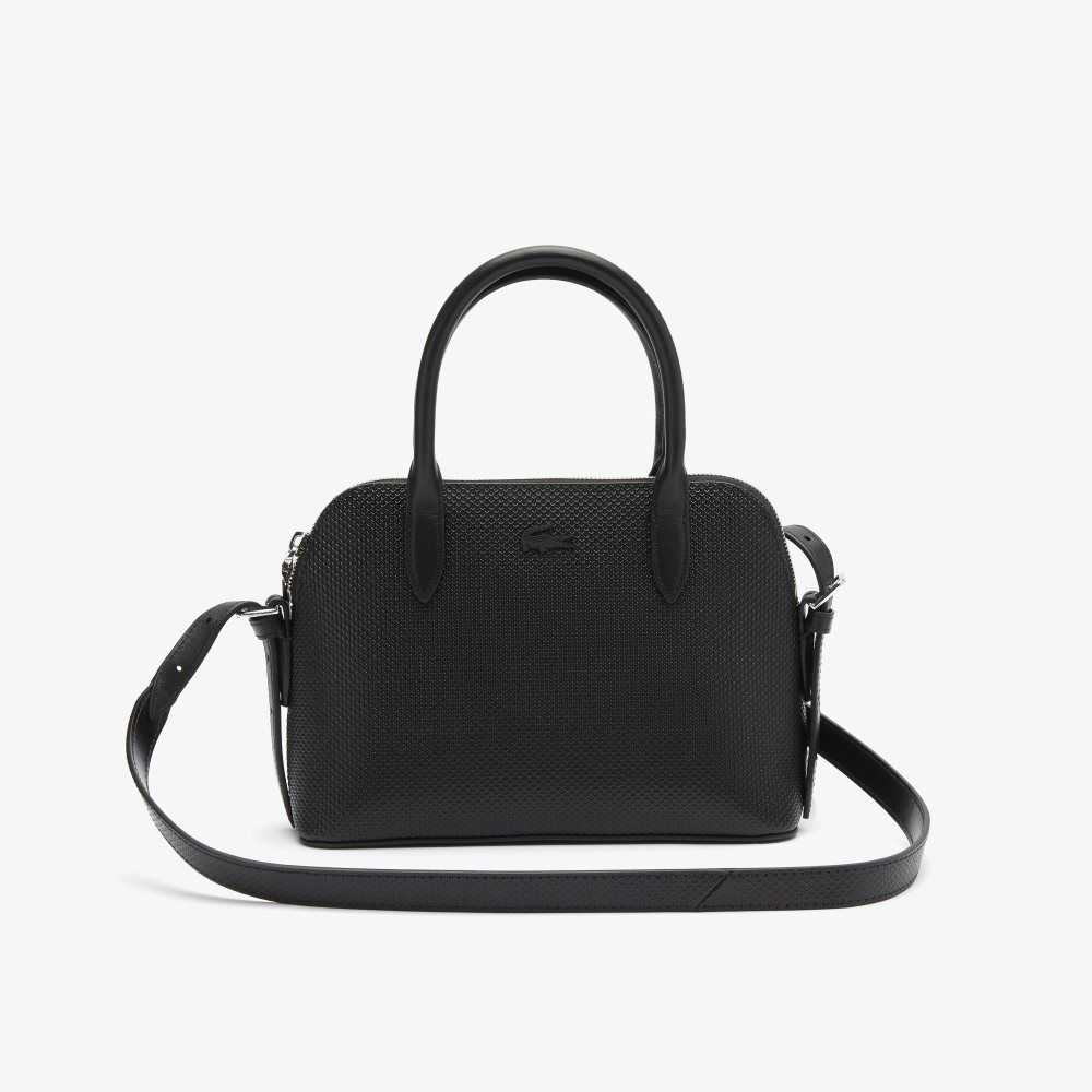 Lacoste Chantaco Pique Deri Top Handle Siyah | OI2640985