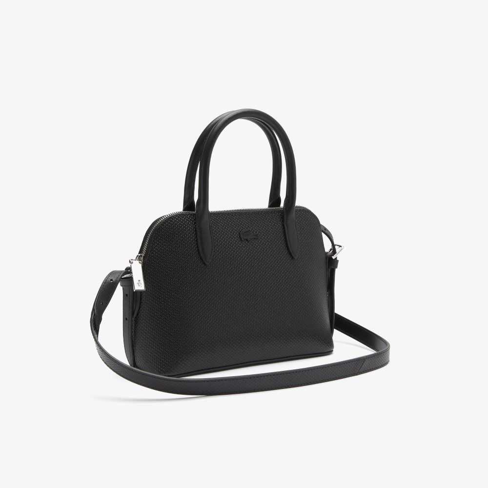 Lacoste Chantaco Pique Deri Top Handle Siyah | OI2640985