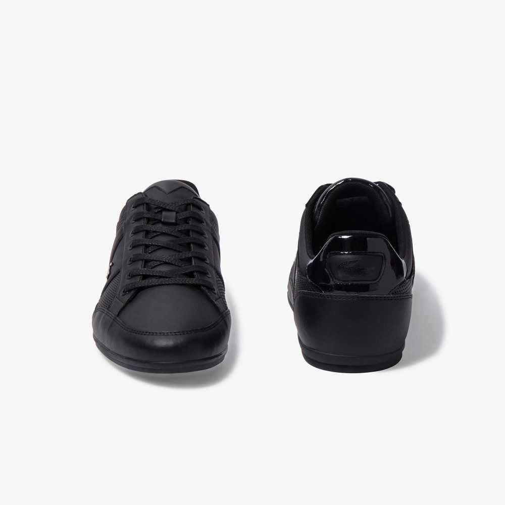 Lacoste Chaymon Perforated Deri Siyah Siyah | NQ2961850