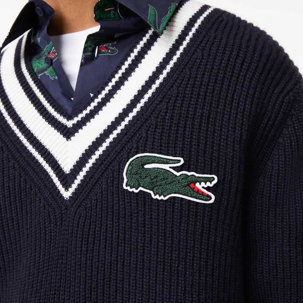 Lacoste Comic Badge Lacivert Mavi Beyaz | MG1840953